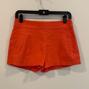 J. Crew Coral Pleated Shorts. Size 00